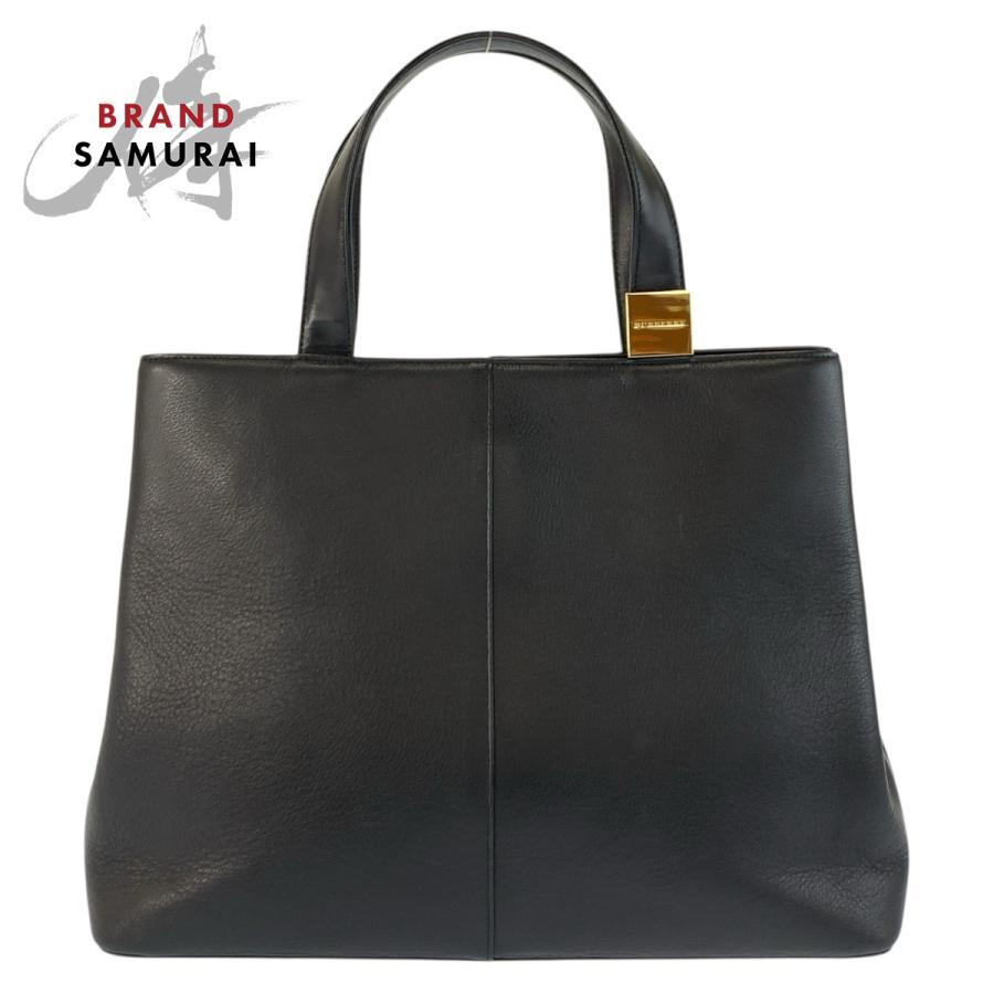 バッグ BURBERRY バーバリー レザー トートバッグ ブラック 黒 