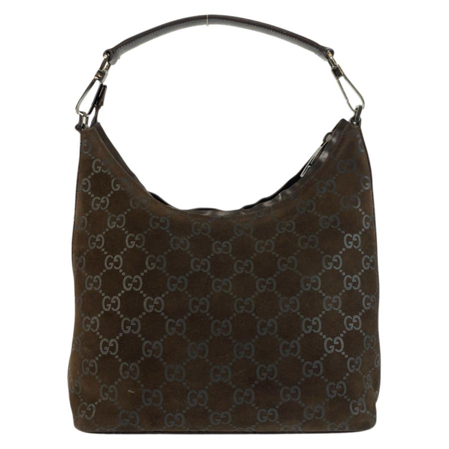 GUCCI（グッチ） 美品 GG柄 ブラウン スウェード 000 0602 ショルダー