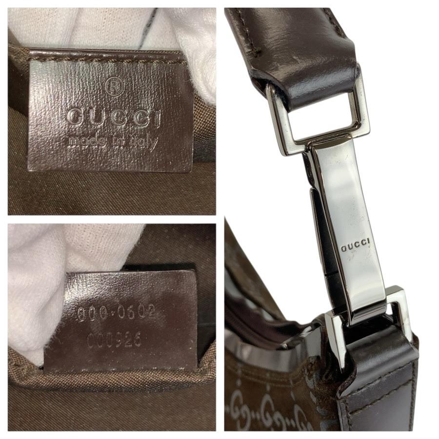 GUCCI（グッチ） 美品 GG柄 ブラウン スウェード 000 0602 ショルダー