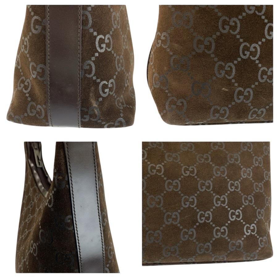 極美品　140 GUCCI グッチ　ショルダーバッグ　ハンドバッグ　GG柄 GUCCI（グッチ） 美品 GG柄 ブラウン スウェード 000 0602 ショルダー
