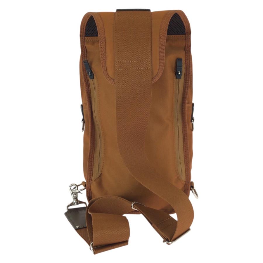 PORTER 美品 ポーター LIFT ブラウン キャメル シルバー金具 ナイロン 