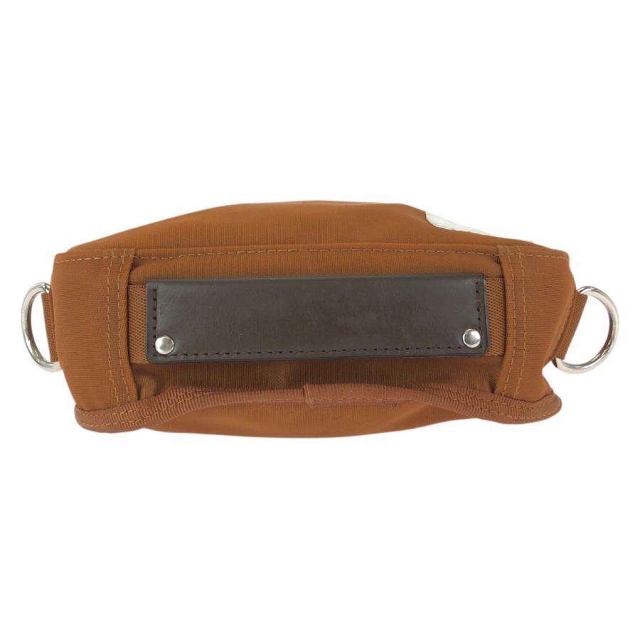 PORTER 美品 ポーター LIFT ブラウン キャメル シルバー金具 ナイロン 