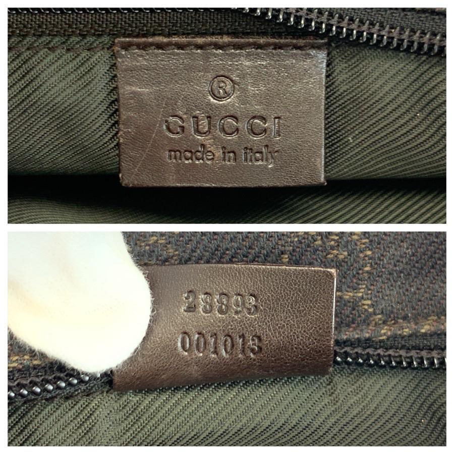 GUCCI（グッチ） ブラウン GGキャンバス/レザー 28893 トートバッグ