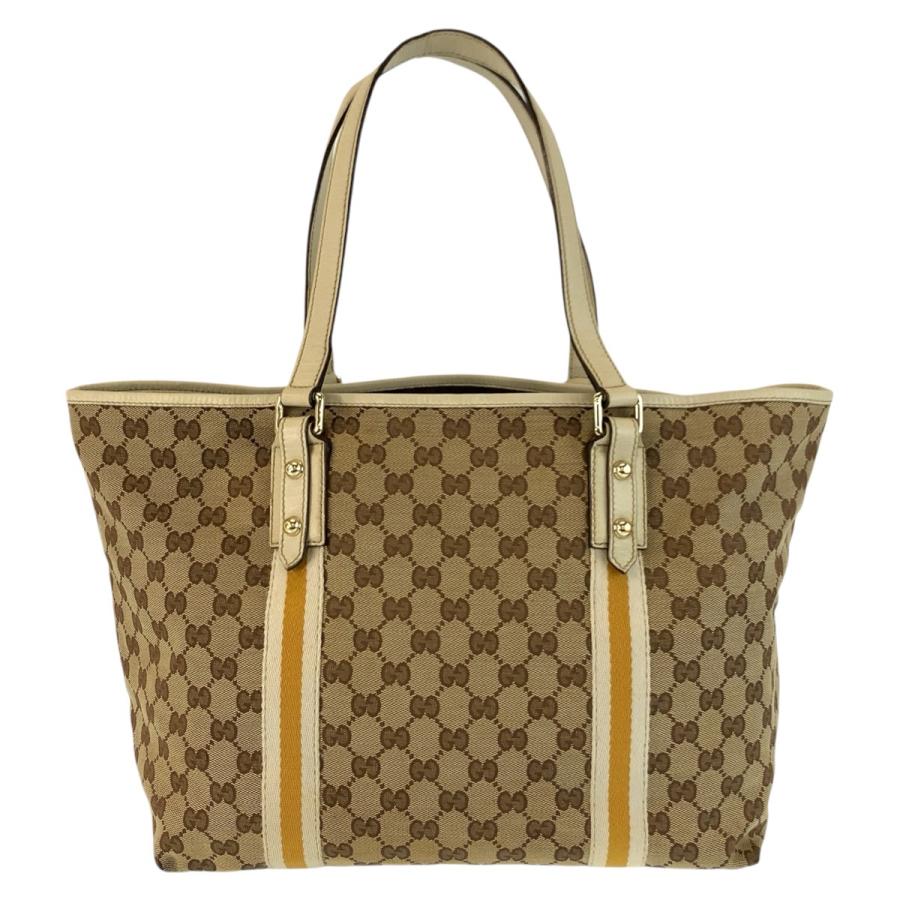 GUCCI グッチ シェリーライン ベージュ アイボリー ゴールド金具 GGキャンバス 124404 トートバッグ ショルダーバッグ レディース 602825 | GUCCI | 01