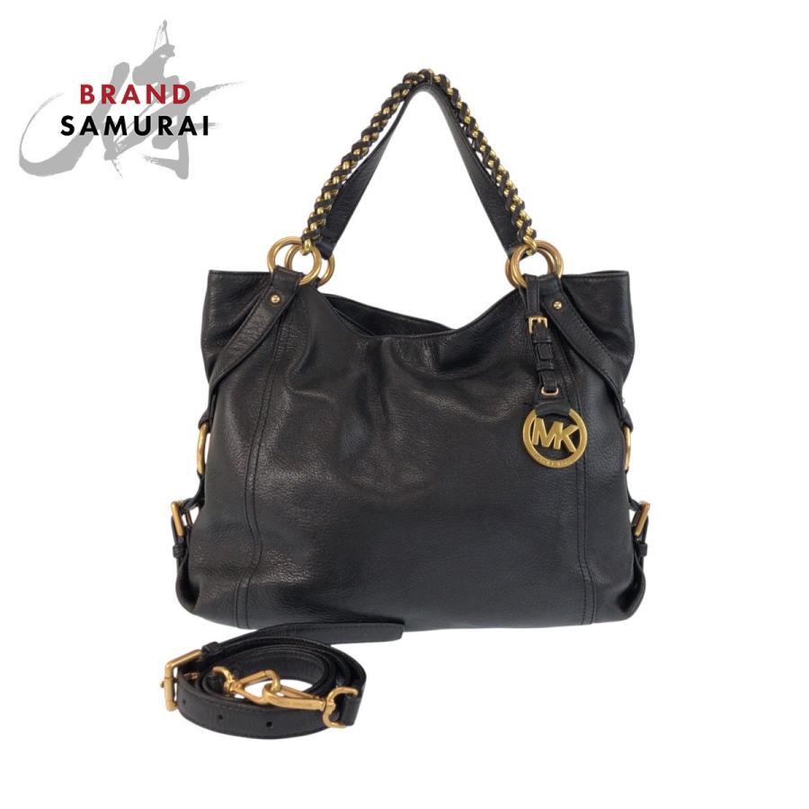 MICHAEL KORS（マイケルコース） チェーンハンドル ブラック 黒 レザー 
