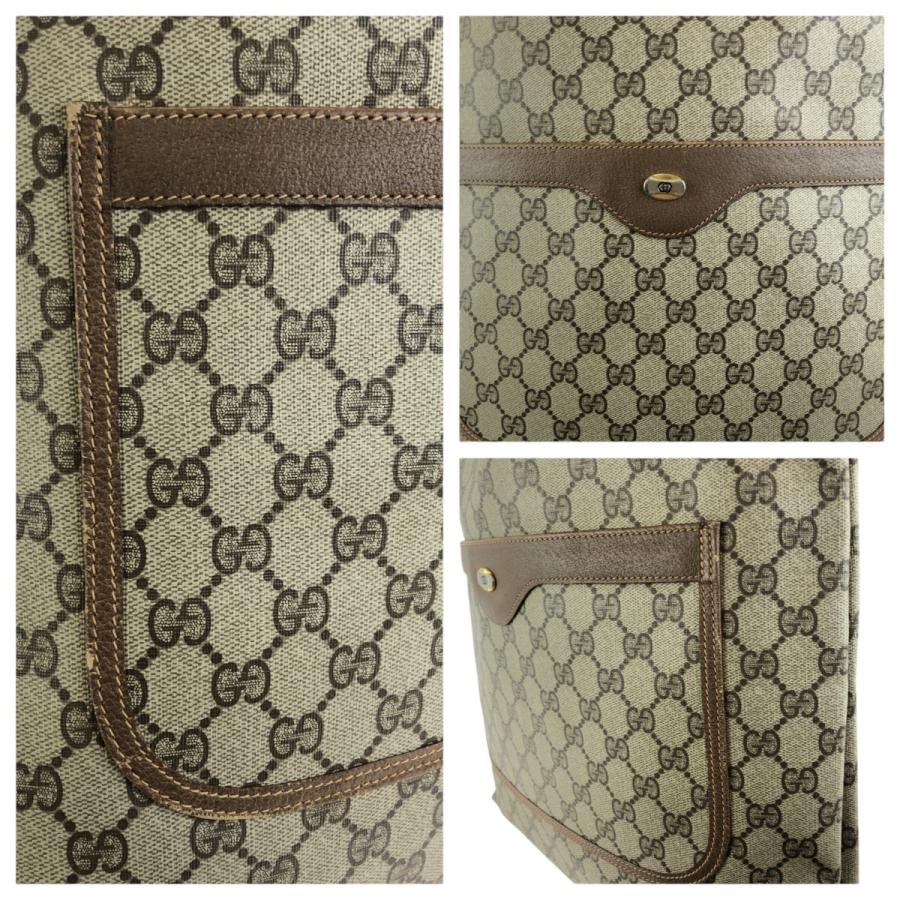 【美品】GUCCI トートバッグ ベージュ スプリーム シェリーライン GUCCI（グッチ） オールドグッチ シェリーライン ベージュ ブラウン GG