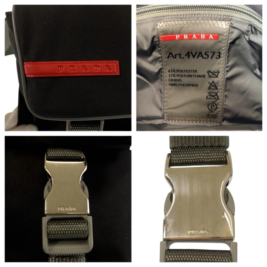 PRADA（プラダ） 美品 プラダスポーツ ブラック グレー シルバー金具