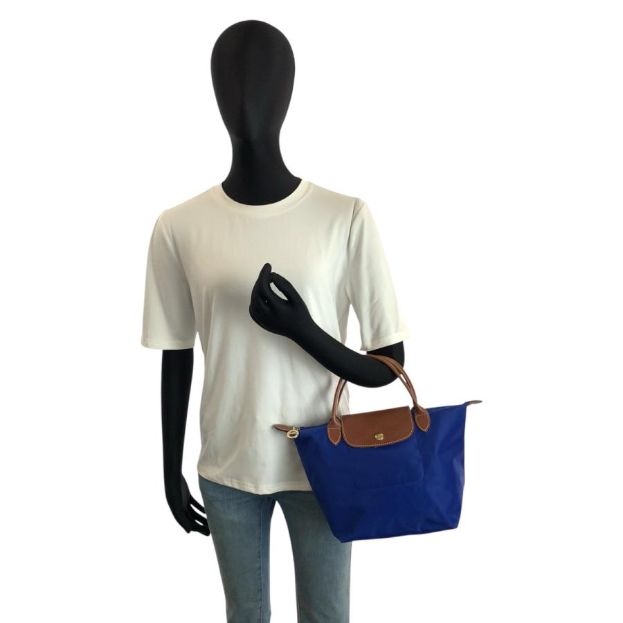 Longchamp ロンシャン ルプリアージュ ブルー ブラウン ゴールド金具 ナイロン 1621089683 トートバッグ ハンドバッグ レディース 602853 | LONGCHAMP | 05
