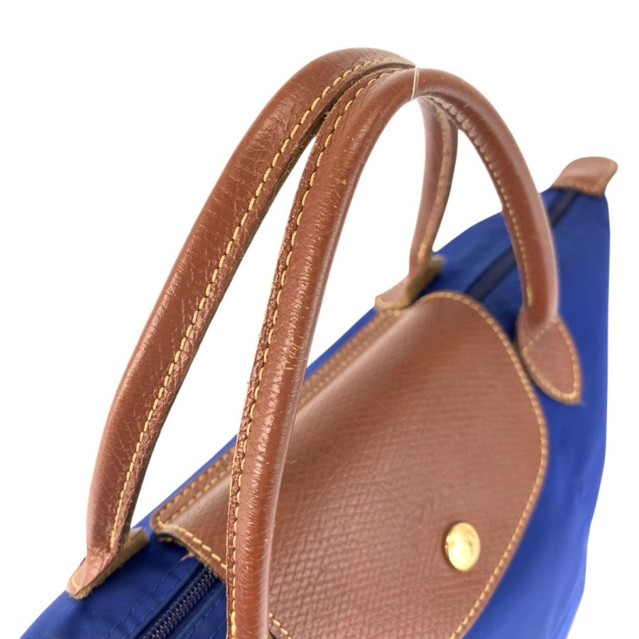 Longchamp ロンシャン ルプリアージュ ブルー ブラウン ゴールド金具 ナイロン 1621089683 トートバッグ ハンドバッグ レディース 602853 | LONGCHAMP | 07
