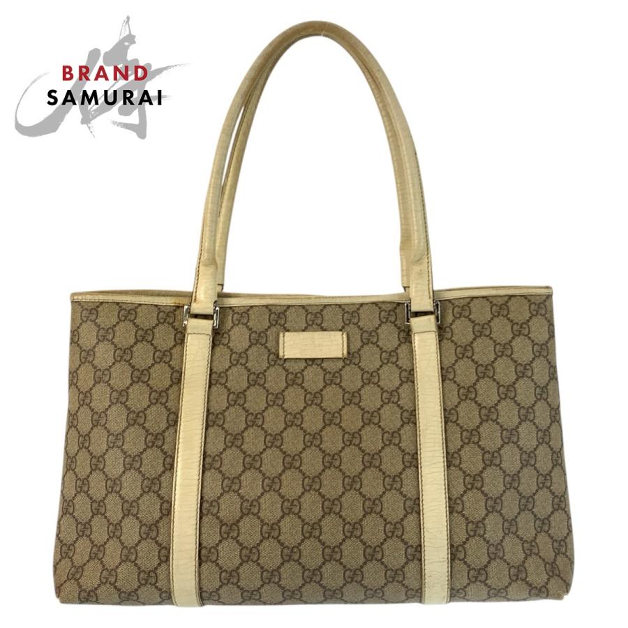 GUCCI（グッチ） ベージュ アイボリー シルバー金具 GGスプリーム 