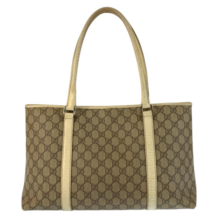 GUCCI（グッチ） ベージュ アイボリー シルバー金具 GGスプリーム 