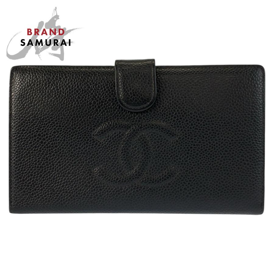 CHANEL COCO ロング ウォレット　シャネル CHANEL（シャネル） ココマーク ブラック 黒 レザー 長財布 ロング