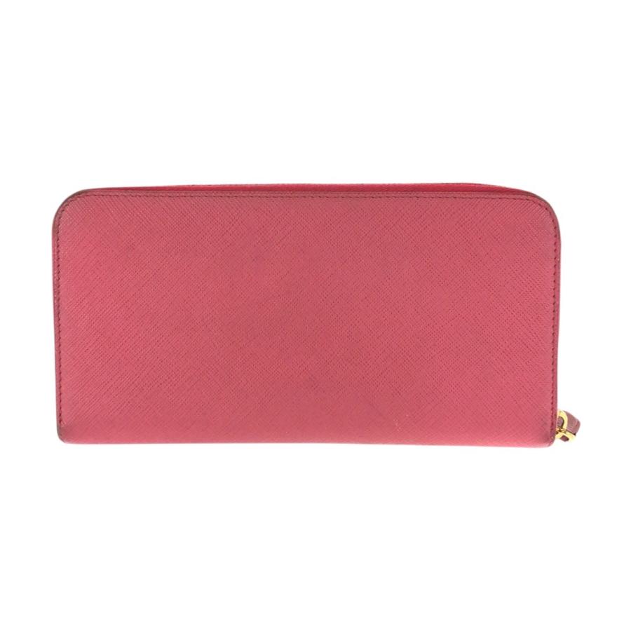 PRADA（プラダ） サフィアーノ 三角ロゴプレート ピンク ゴールド金具