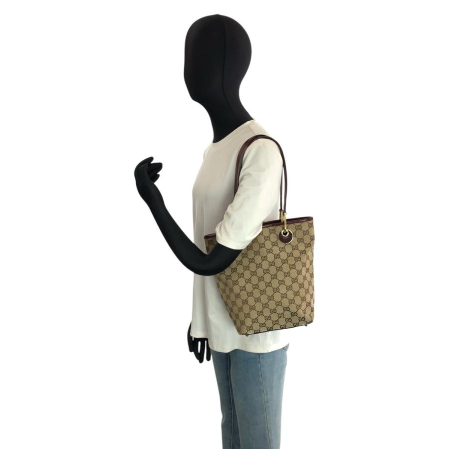 GUCCI（グッチ） ベージュ ワインレッド ゴールド金具 GGキャンバス