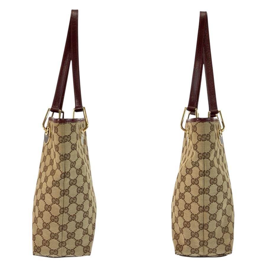 GUCCI（グッチ） ベージュ ワインレッド ゴールド金具 GGキャンバス