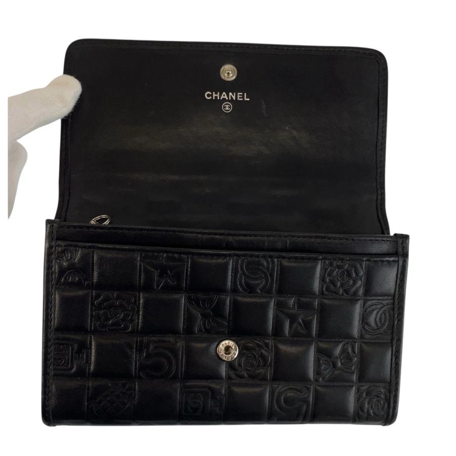 CHANEL（シャネル） ココマーク 型押し ブラック 黒 シルバー金具