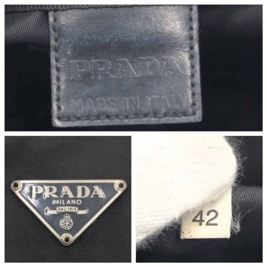 PRADA（プラダ） テスート 三角ロゴ ブラック 黒 ナイロン ポーチ
