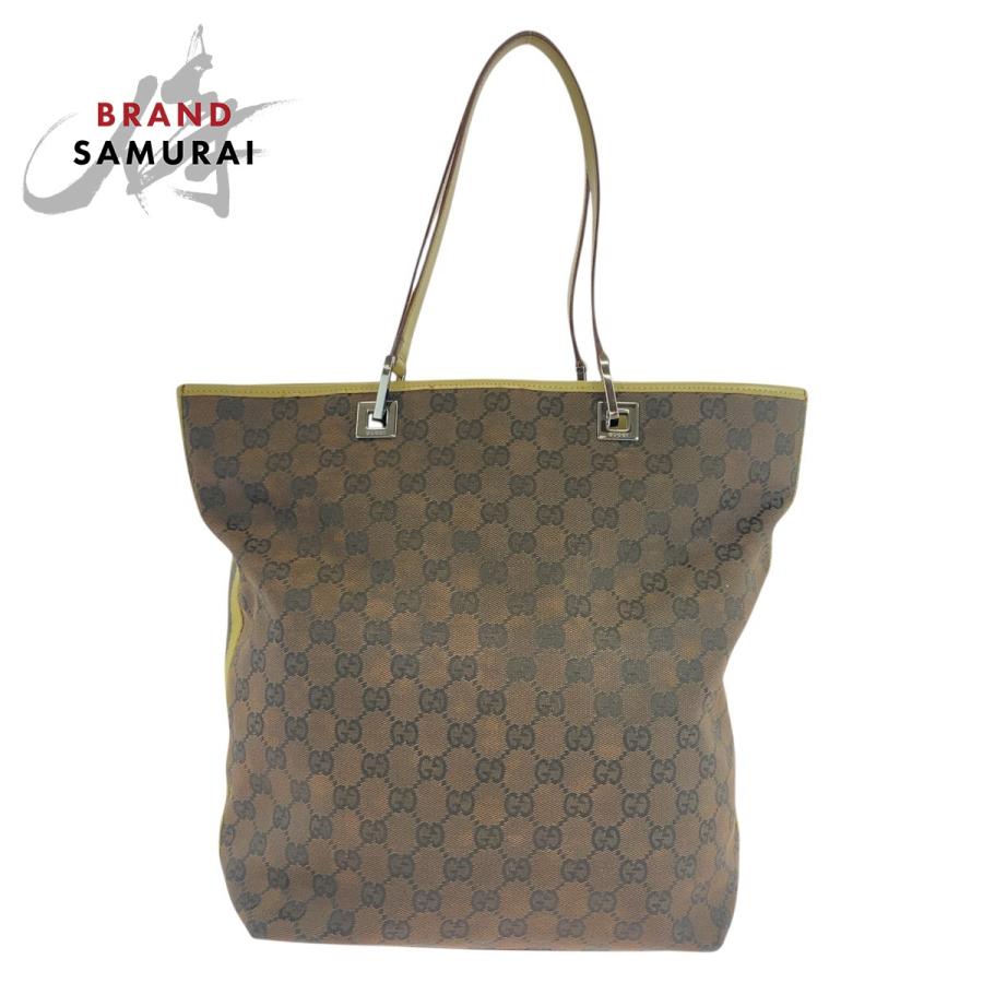 GUCCI 　 GGキャンバストートバッグ　シルバー GUCCI（グッチ） ブラウン マルチカラー シルバー金具 GGキャンバス