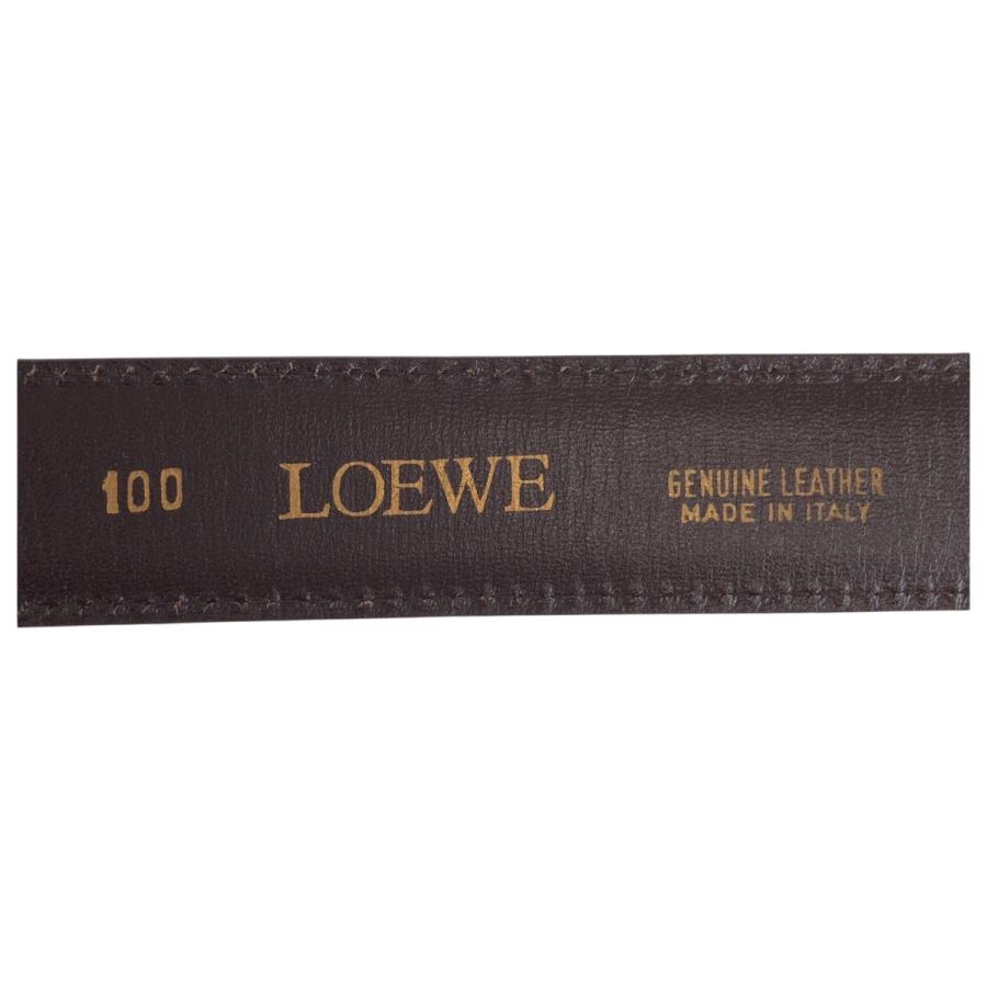 LOEWE（ロエベ） 美品 ヴィンテージ 100cm ブラウン ゴールド金具