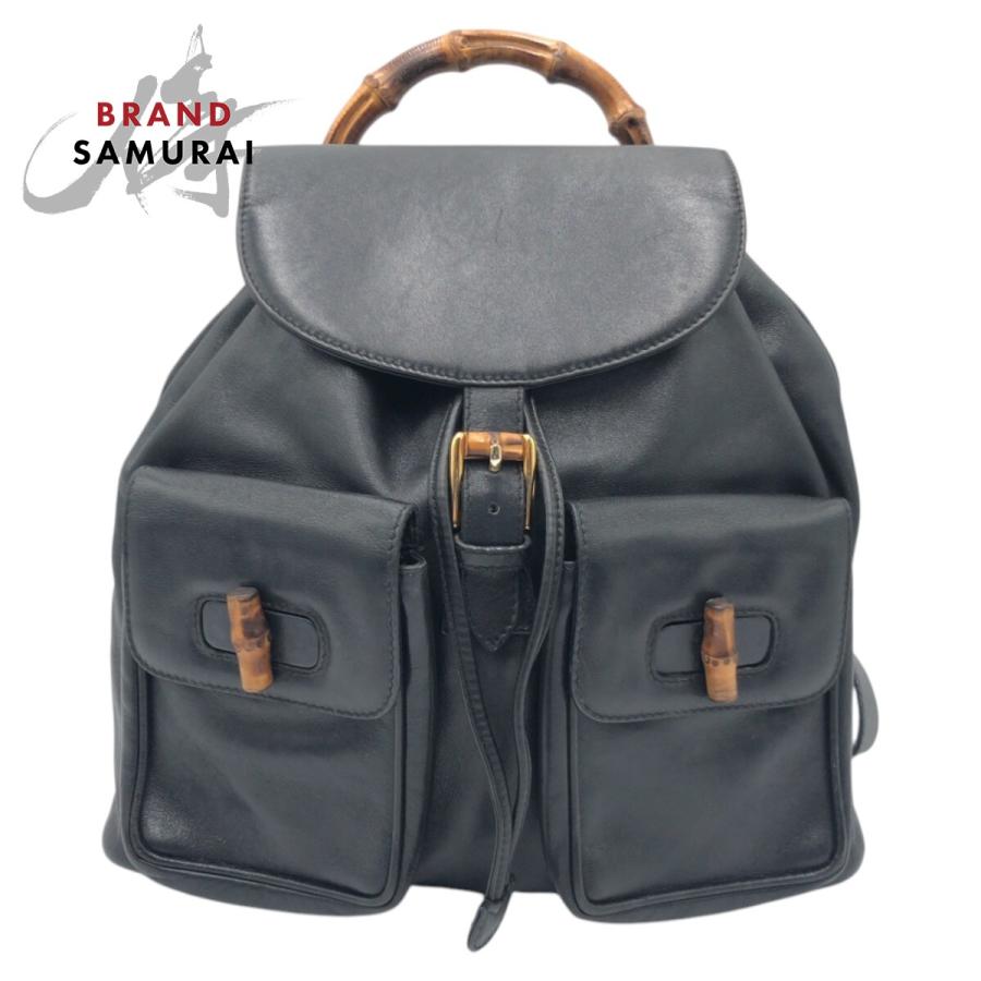 GUCCI（グッチ） バンブー ブラック 黒 レザー 003 1998 0016 リュック