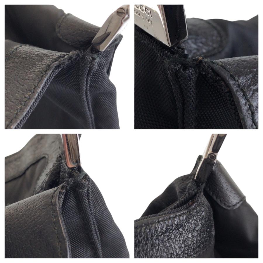 GUCCI（グッチ） ジャッキー ブラック 黒 シルバー金具 ナイロン 001
