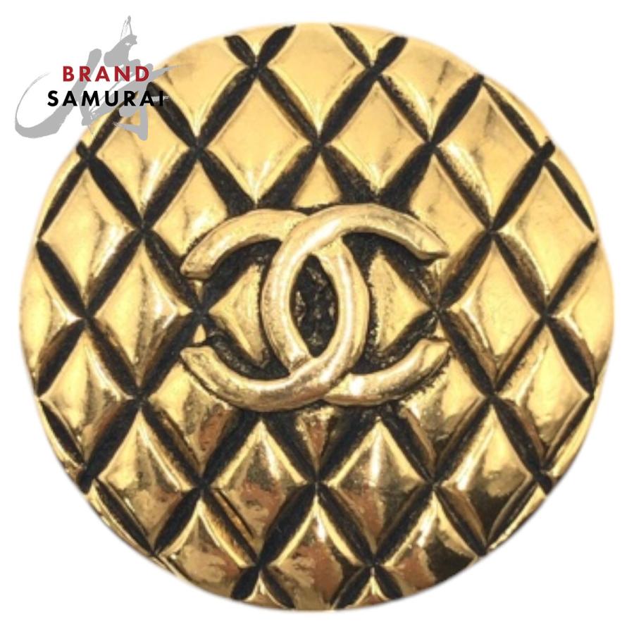 CHANEL シャネル マトラッセ　ココマーク ブローチ ゴールド メタル CHANEL（シャネル） ヴィンテージ マトラッセ ココマーク ゴールド