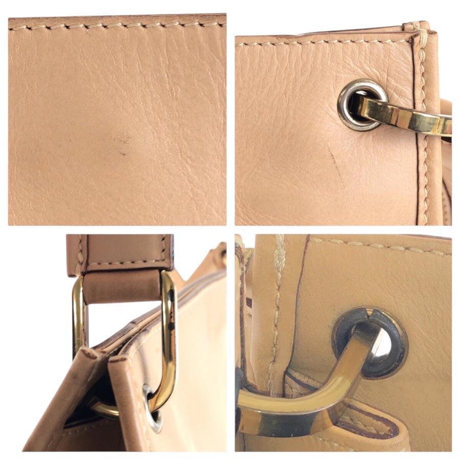 GUCCI（グッチ） 美品 ベージュ ゴールド金具 レザー 91762 ショルダー