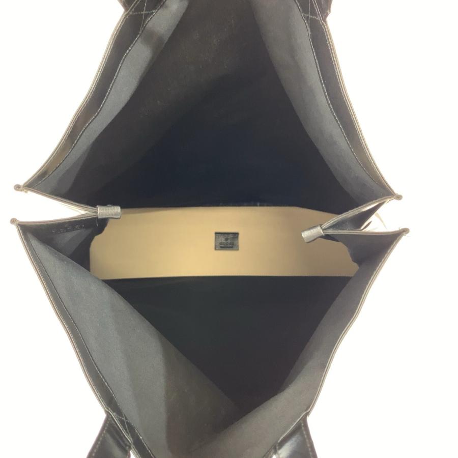 超美品 GUCCI グッチ ブラック イエロー コーティングキャンバス 575140 トートバッグ ビジネスバッグ メンズ 603110 【中古】 GUCCI（グッチ） 超美品 ブラック イエロー コーティングキャンバス