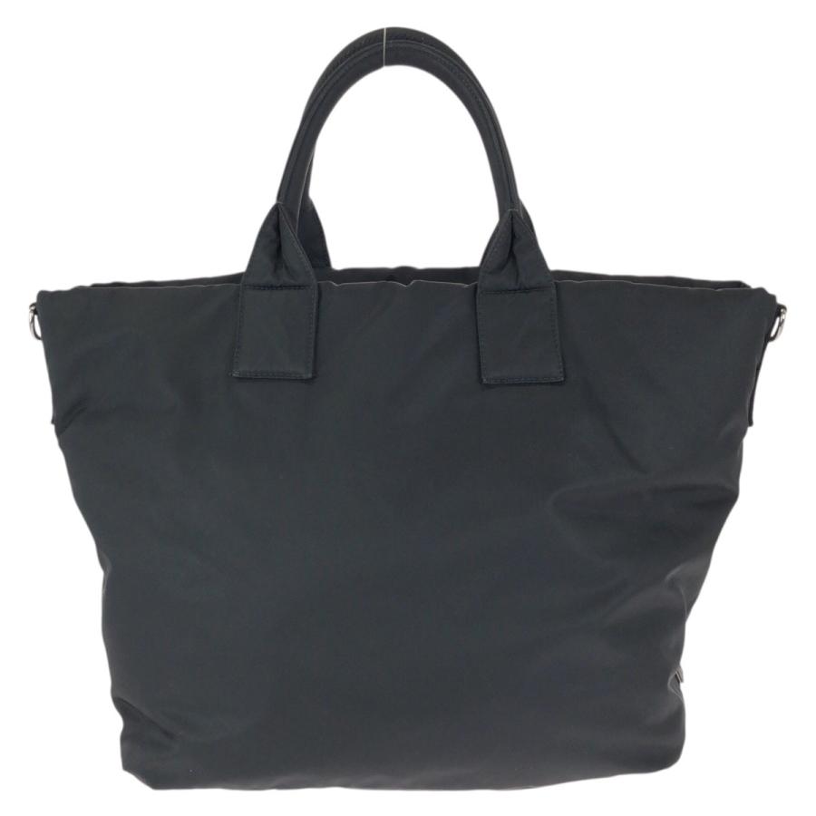 PRADA プラダ テスートダブル 三角ロゴプレート 2way リバーシブル ブラック 黒 シルバー金具 ナイロン/レザー トートバッグ 603201 | PRADA | 01