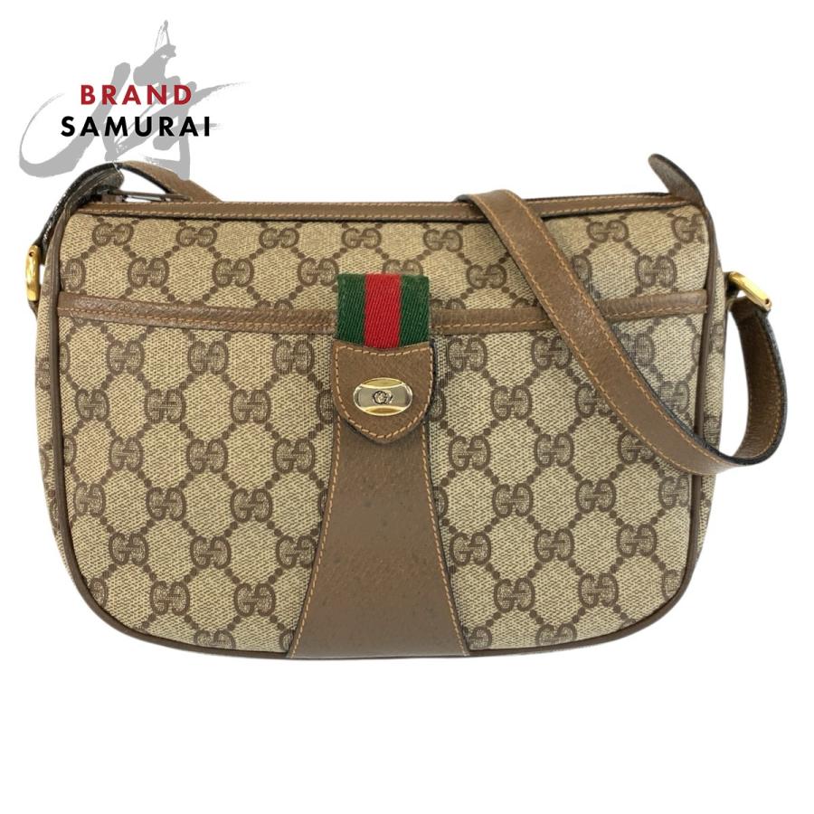 GUCCI グッチ ヴィンテージ シェリーライン ベージュ GGスプリームキャンバス 89 02 032 ショルダーバッグ ポシェット レディース 603207 | GUCCI