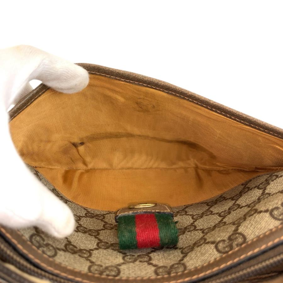 GUCCI グッチ ヴィンテージ シェリーライン ベージュ GGスプリームキャンバス 89 02 032 ショルダーバッグ ポシェット レディース 603207 | GUCCI | 08