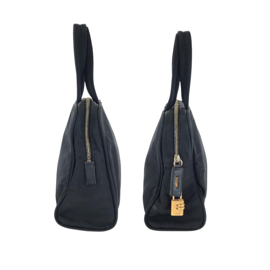 PRADA プラダ テスート 三角ロゴプレート ブラック 黒 ゴールド金具 ナイロン/レザー トートバッグ ハンドバッグ レディース 603270 | PRADA | 07