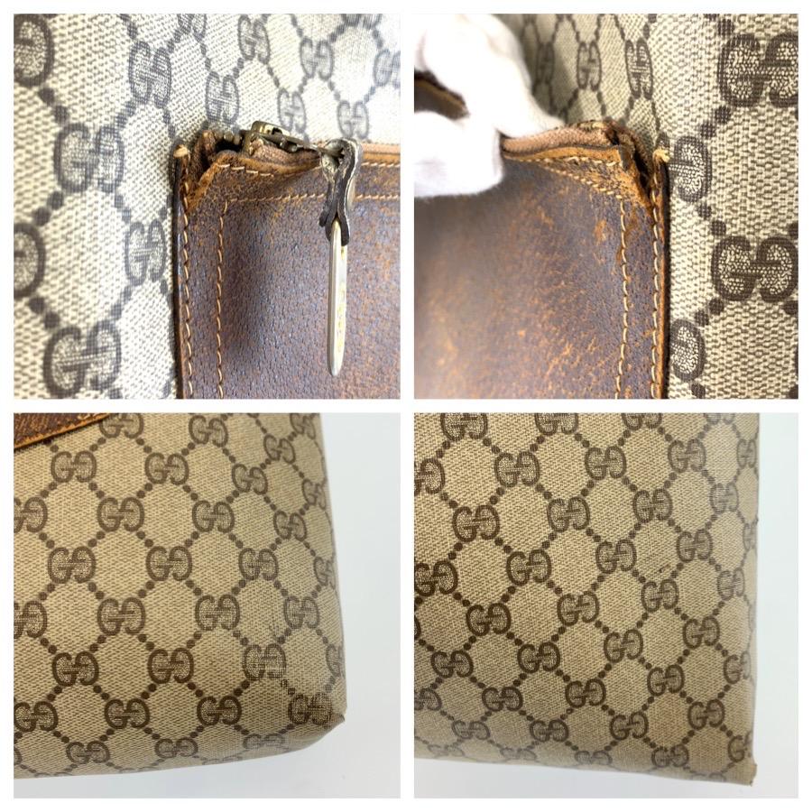 【美品】GUCCI トートバッグ ベージュ スプリーム シェリーライン GUCCI（グッチ） シェリーライン ベージュ ブラウン GGスプリーム