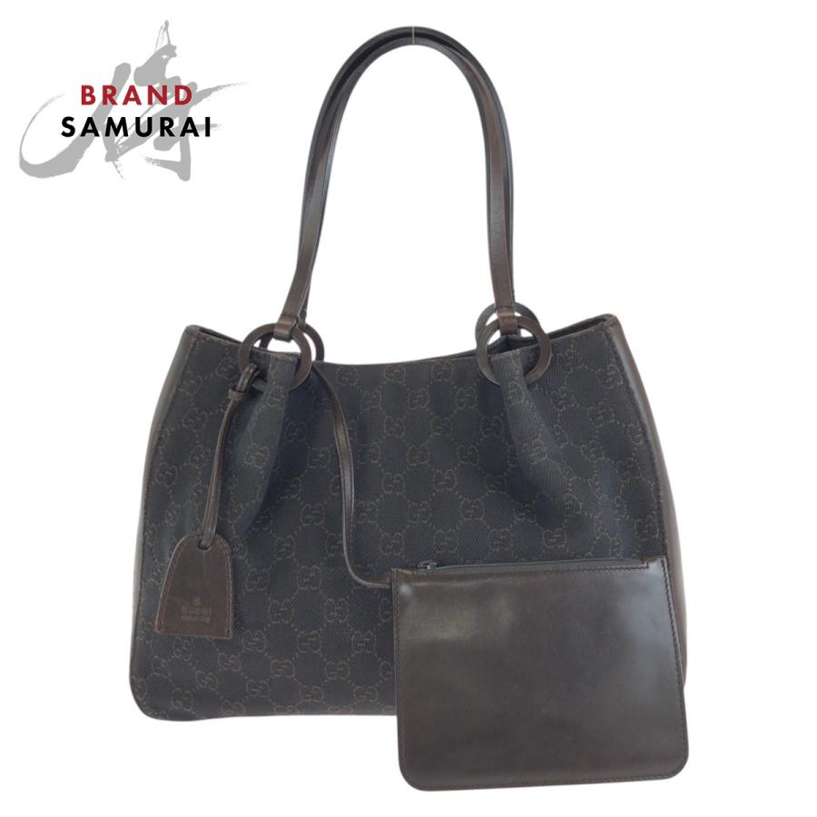 GUCCI（グッチ） 美品 ダークブラウン シルバー金具 GGキャンバス 