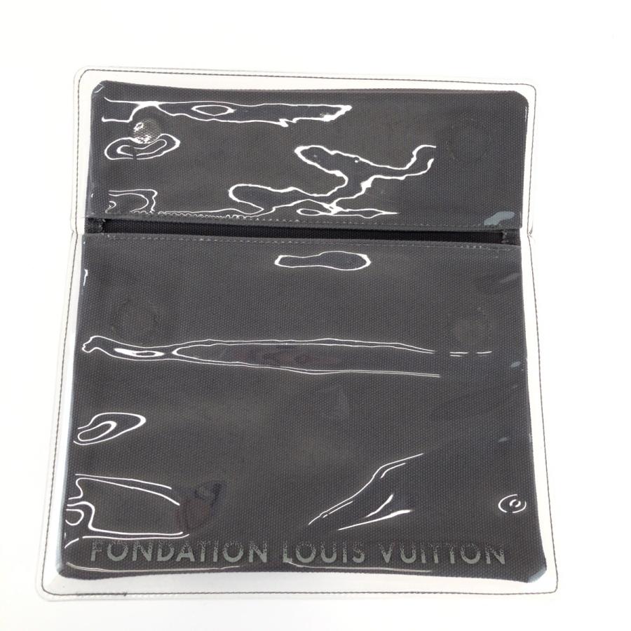 美品 LOUIS VUITTON ルイヴィトン フォンダシオン パリ 限定 グレー ナイロン /キャンバス クラッチバッグ ポーチ 男女兼用 メンズ 603435 【中古】 LOUIS VUITTON（ルイ・ヴィトン） 美品 フォンダシオン パリ 限定