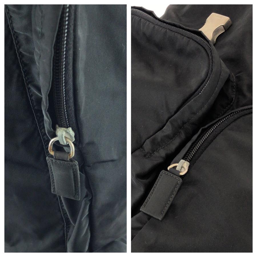 美品 PRADA プラダ テスート 三角ロゴプレート ブラック 黒 シルバー金具 ナイロン リュックサック バックパック メンズ 603519 | PRADA | 04