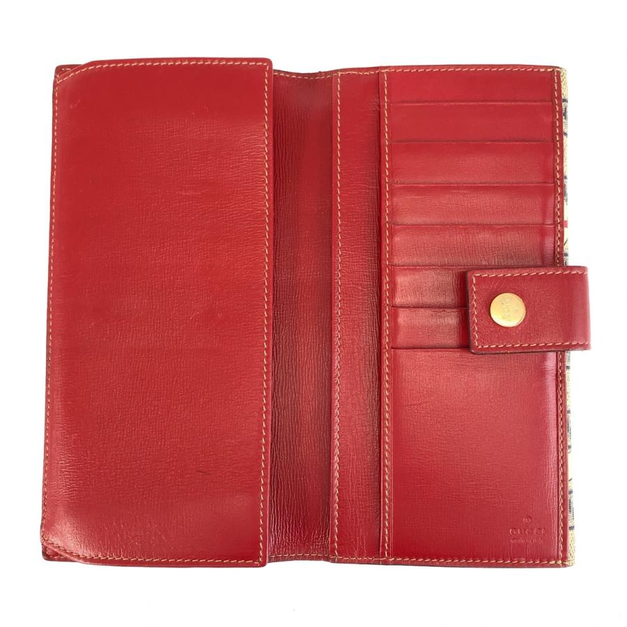 GUCCI（グッチ） 美品 ブーツ柄 グレー レッド ゴールド金具 GG