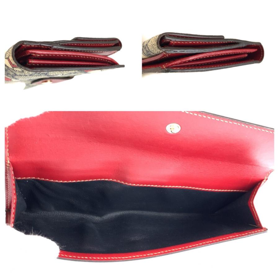 GUCCI（グッチ） 美品 ブーツ柄 グレー レッド ゴールド金具 GG
