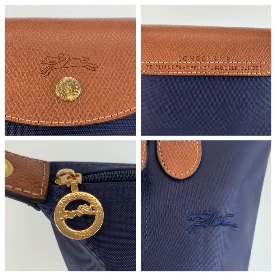 LONGCHAMP（ロンシャン） 美品 ル プリアージュ ネイビー ブラウン