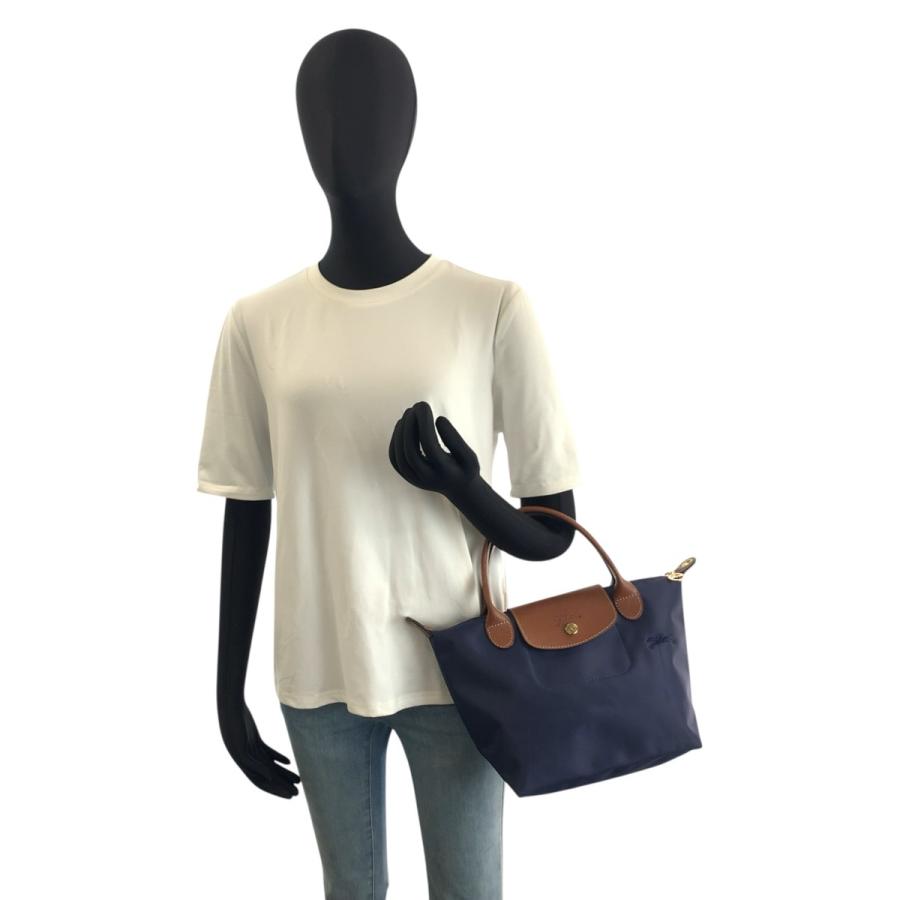 美品 Longchamp ロンシャン ル プリアージュ ネイビー ブラウン ゴールド金具 トートバッグ ショルダーバッグ 2way レディース 603564 | LONGCHAMP | 04