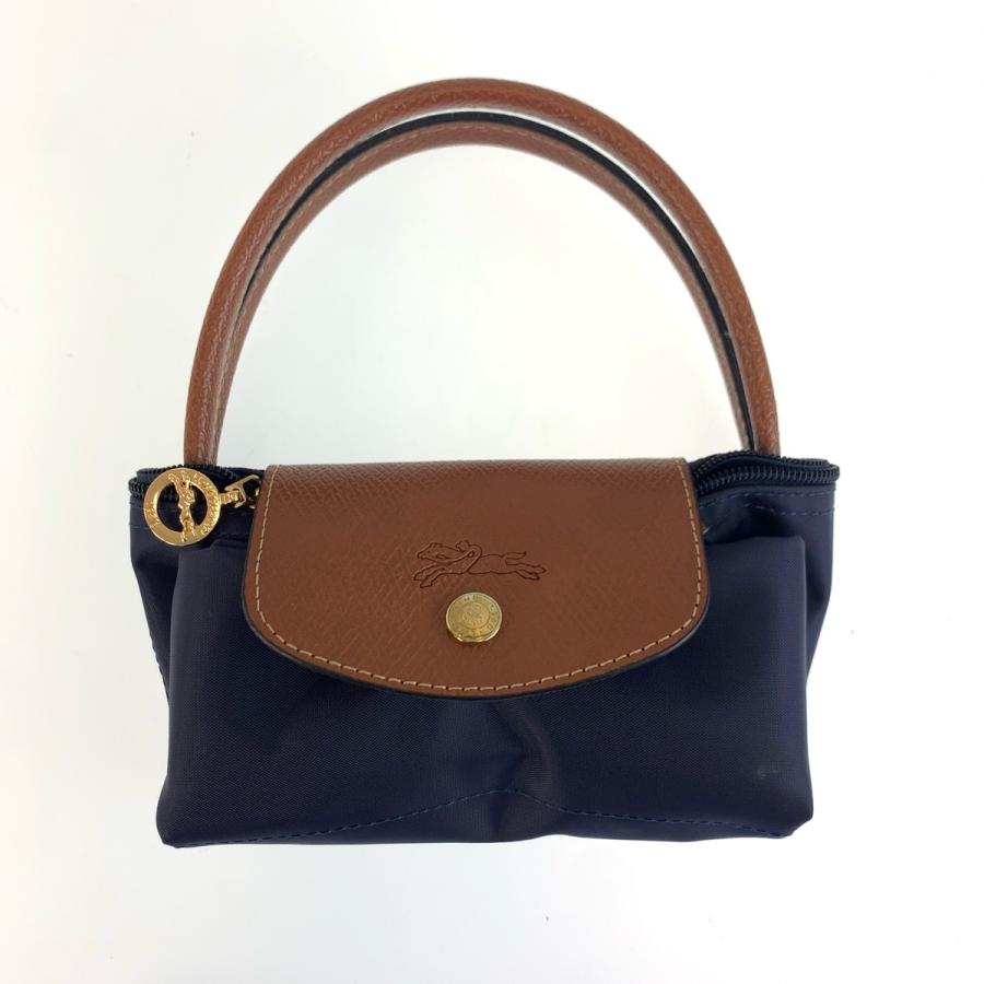 美品 Longchamp ロンシャン ル プリアージュ ネイビー ブラウン ゴールド金具 トートバッグ ショルダーバッグ 2way レディース 603564 | LONGCHAMP | 09