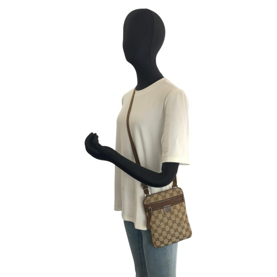 GUCCI グッチ ブラウン ベージュ GGキャンバス/レザー 90479 ショルダーバッグ ポシェット レディース 603579 | GUCCI | 07
