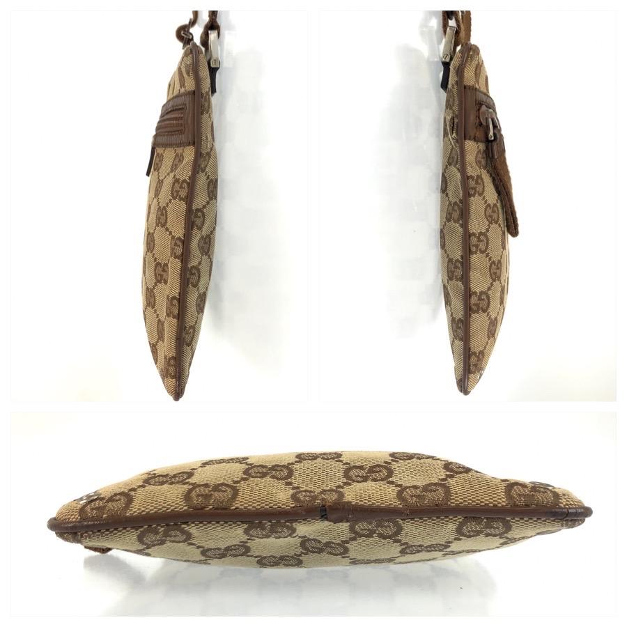 GUCCI グッチ ブラウン ベージュ GGキャンバス/レザー 90479 ショルダーバッグ ポシェット レディース 603579 | GUCCI | 08