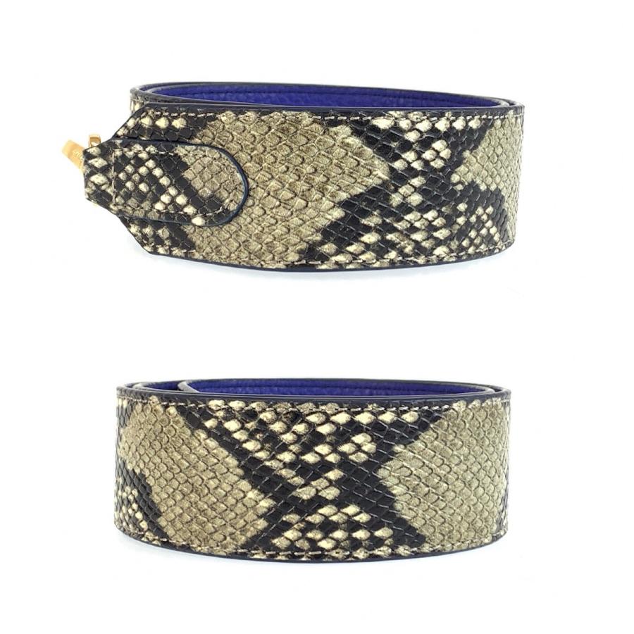 超美品 COCOCELUX GOLD ココセリュックス ゴールド グレー ブルー ゴールド金具 パイソン ショルダーストラップ レディース 603658 | mimi（ラスタバナナ） | 02