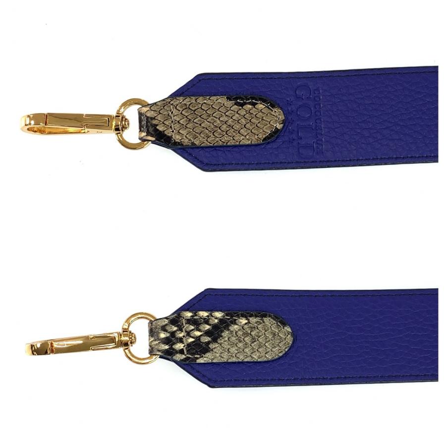 超美品 COCOCELUX GOLD ココセリュックス ゴールド グレー ブルー ゴールド金具 パイソン ショルダーストラップ レディース 603658 | mimi（ラスタバナナ） | 05