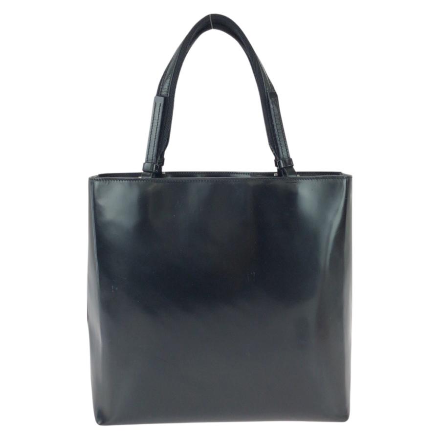 美品 PRADA プラダ ブラック 黒 シルバー金具 パテントレザー トートバッグ ハンドバッグ レディース 603686 | PRADA | 01