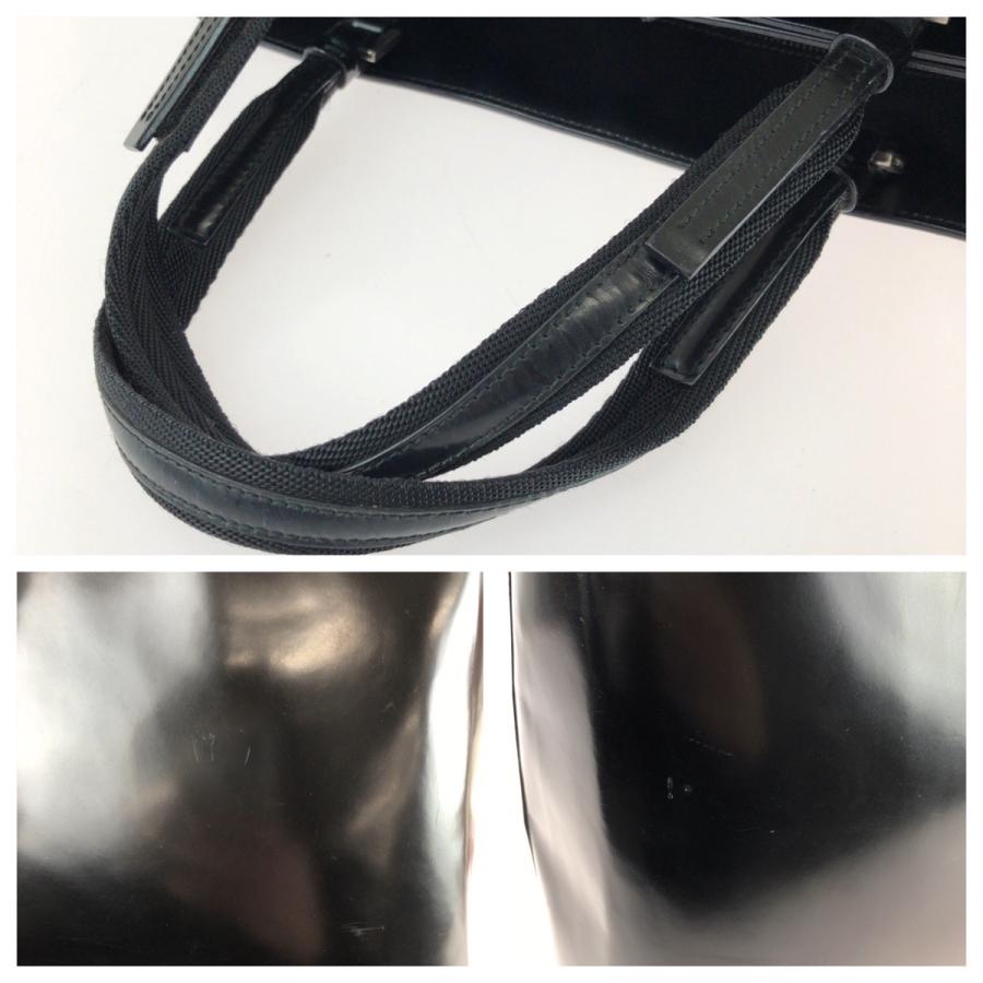 美品 PRADA プラダ ブラック 黒 シルバー金具 パテントレザー トートバッグ ハンドバッグ レディース 603686 | PRADA | 05