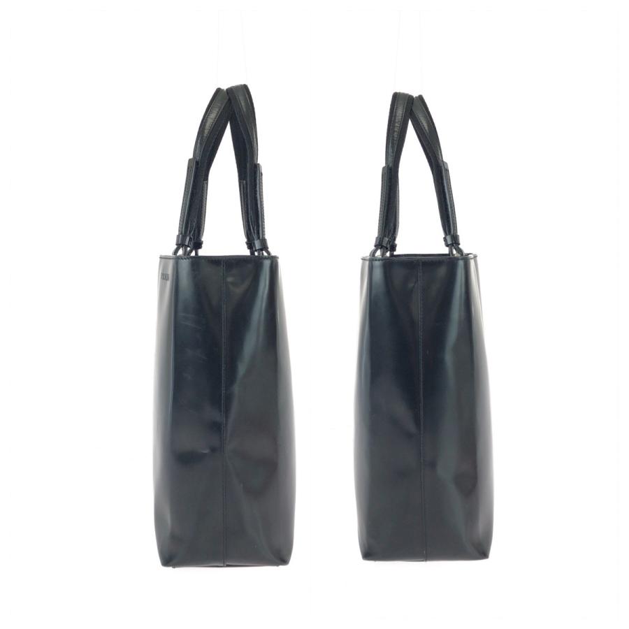 美品 PRADA プラダ ブラック 黒 シルバー金具 パテントレザー トートバッグ ハンドバッグ レディース 603686 | PRADA | 07