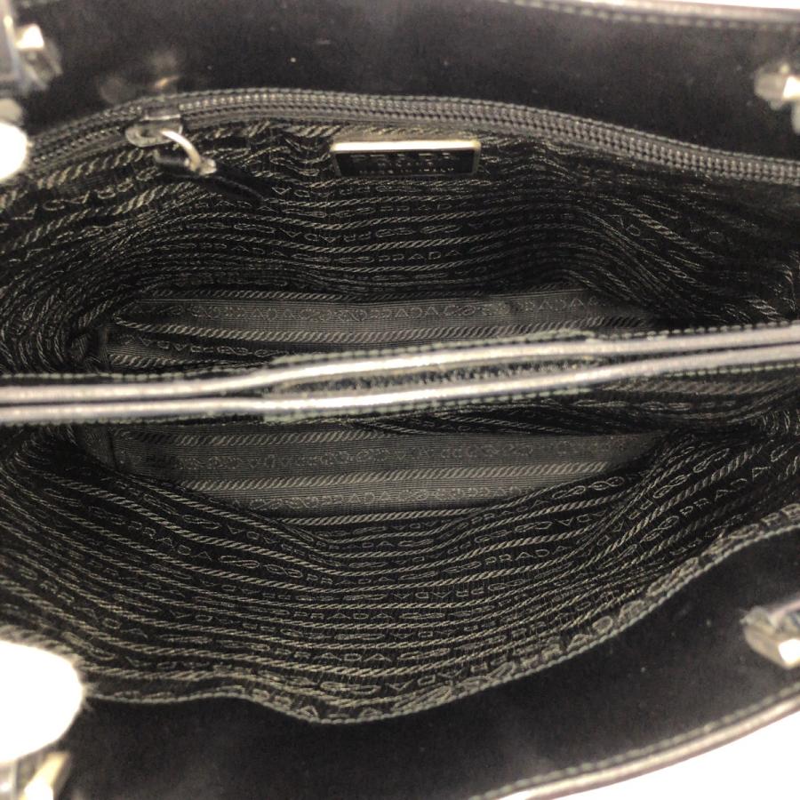 美品 PRADA プラダ ブラック 黒 シルバー金具 パテントレザー トートバッグ ハンドバッグ レディース 603686 | PRADA | 08