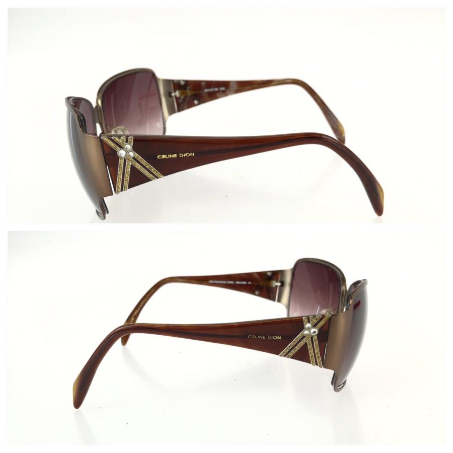 美品 CELINE DION EYES セリーヌ ディオン アイズ クリスタル ブラウン ブロンズ  プラスチック/メタル CD4103S サングラス 603689 |  | 03